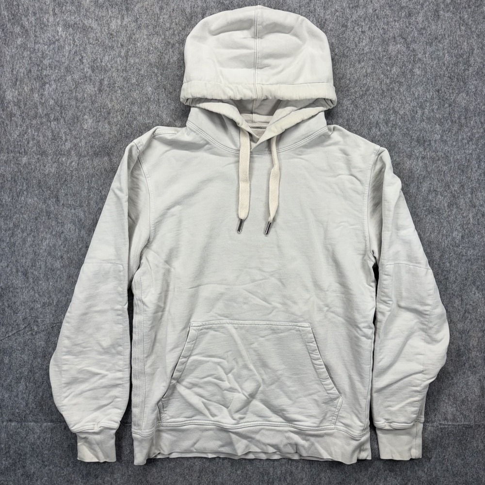 Buck Mason Hoodie Sweatshirt Men's Medium Gray Drawstrings Pockets